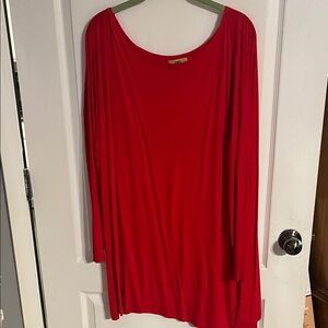 Piko 1988 Vibrant Red Long Sleeve Top